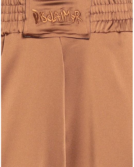 DISCLAIMER Brown Pants Polyester, Elastane