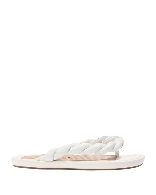 Red(v) White Thong Sandal Leather