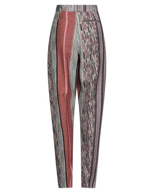 Missoni Red Pants Viscose, Metallic Fiber