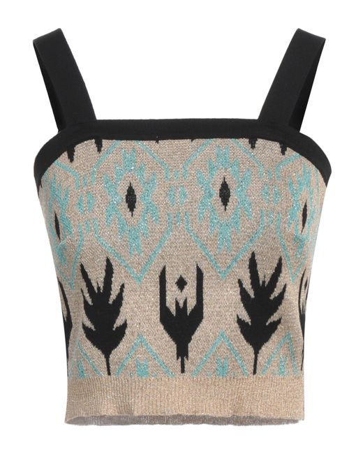 Akep Gray Top Viscose, Polyester, Metallic Polyester