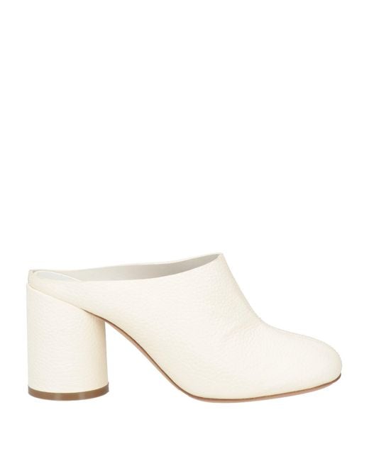 Casadei White Mules & Clogs