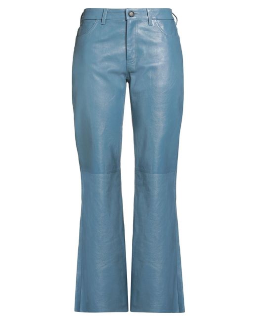 Marni Blue Slate Pants Goat Skin