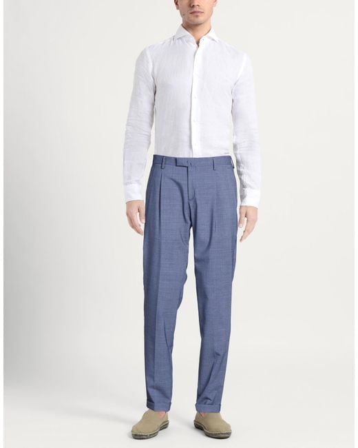 Briglia 1949 Blue Pants Virgin Wool, Polystyrene, Elastane for men
