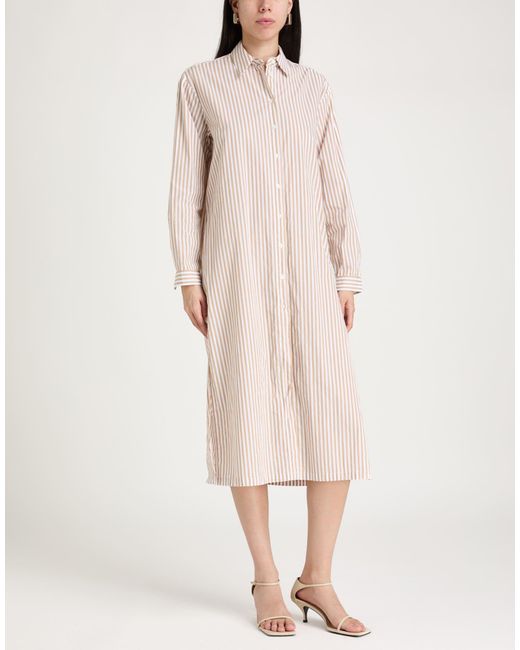 Mc2 Saint Barth Natural Midi Dress