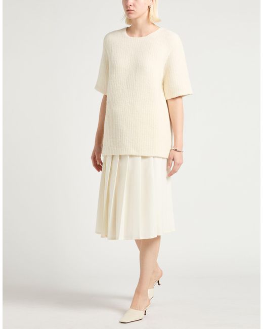 Jil Sander Natural Cream Sweater Wool, Alpaca Wool, Polyamide