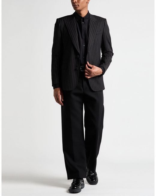 Dolce & Gabbana Black Blazer Virgin Wool, Elastane for men