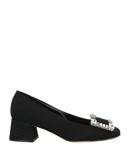 Sergio Rossi Black Pumps Textile Fibers