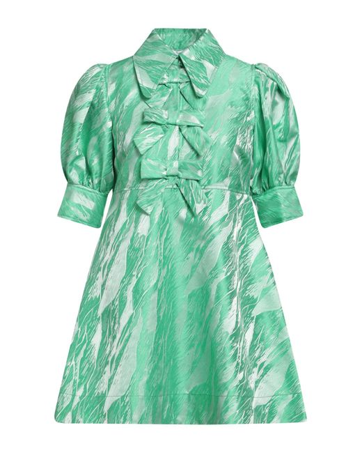 Ganni Green Mini Dress