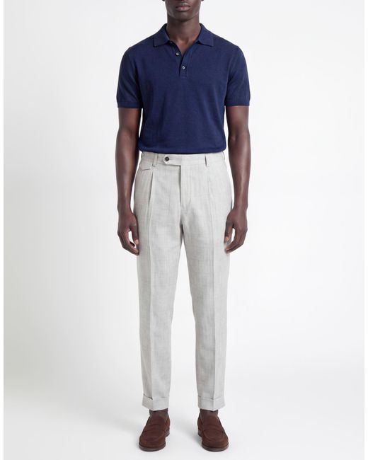 Windsor. Gray Light Pants Linen for men