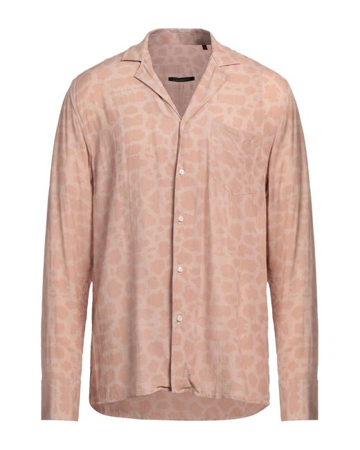 BENEVIERRE Pink Sand Shirt Viscose for men