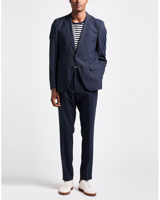 Boss Blue Midnight Suit Virgin Wool, Polyamide, Elastane for men
