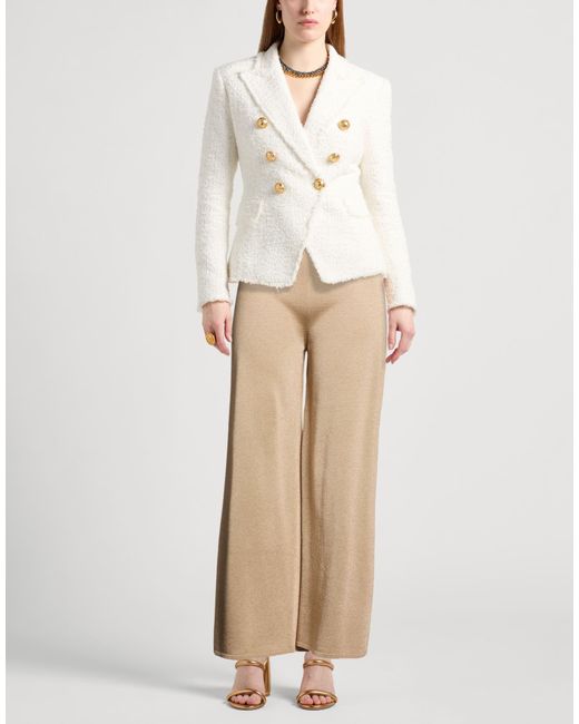 Liviana Conti Natural Pants Viscose, Polyamide, Metallic Fiber, Polyester