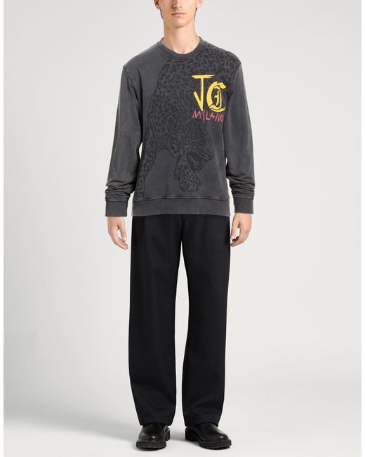 Just Cavalli Gray Sweatshirt Cotton for men