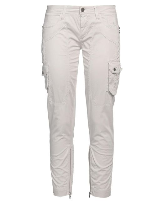 Jeckerson White Pants Cotton, Elastane