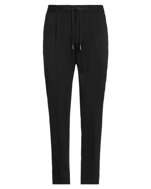 Tagliatore Black Pants Viscose, Polyamide, Elastane for men