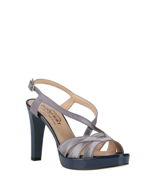 Donna Soft Blue Sandals Textile Fibers