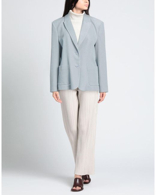 SEVENTY VENEZIA Blue Blazer Cotton, Polyester