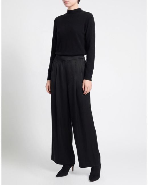 Fabiana Filippi Black Pants Viscose, Wool