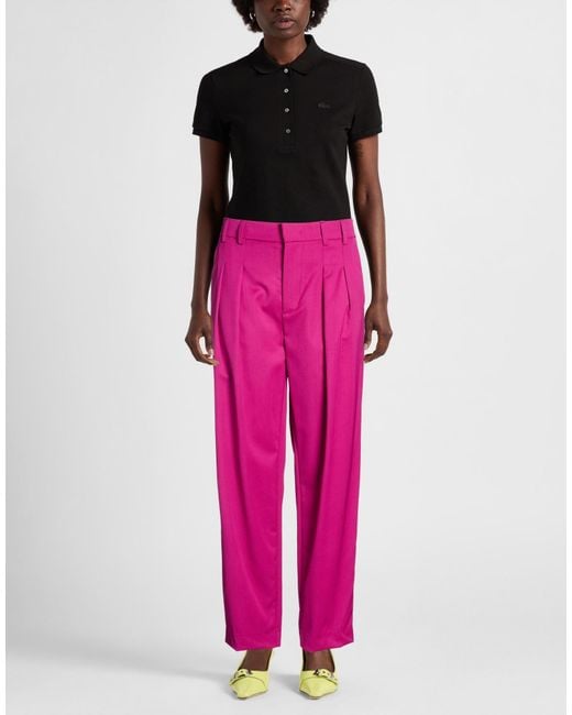 Dondup Pink Fuchsia Pants Virgin Wool, Elastane