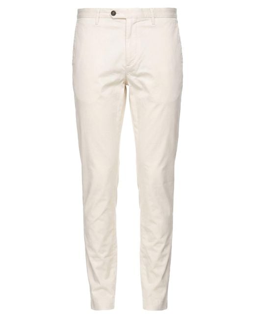 Michael Coal White Pants Cotton, Elastane for men