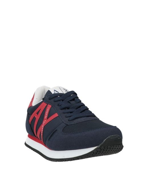 ARMANI EXCHANGE Blue Midnight Sneakers Polyamide, Polyurethane, Polyester for men