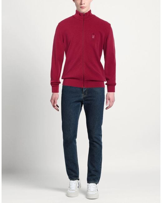 Aeronautica Militare Red Cardigan for men
