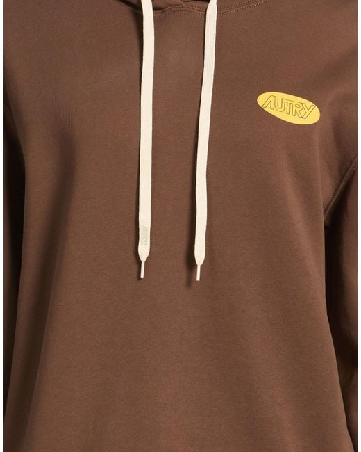 Autry Brown Sweatshirt Cotton, Elastane