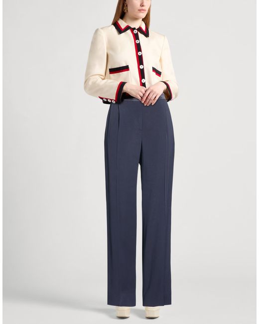 Alberta Ferretti Blue Pants Acetate, Viscose, Elastane