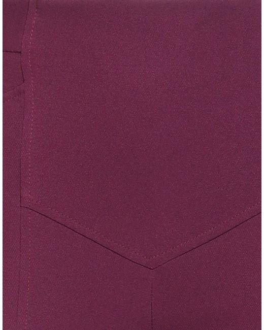 SIMONA CORSELLINI Purple Pants Polyester, Elastane