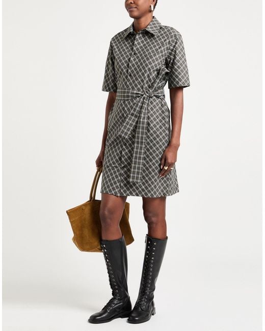 Burberry Gray Mini Dress Cotton