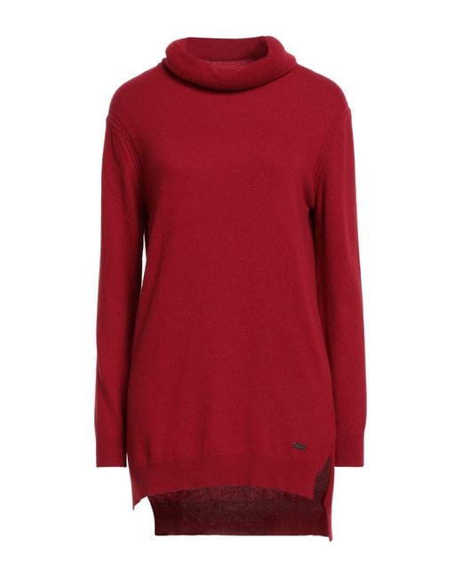 Barbour Red Turtleneck Wool, Viscose, Polyamide, Cashmere