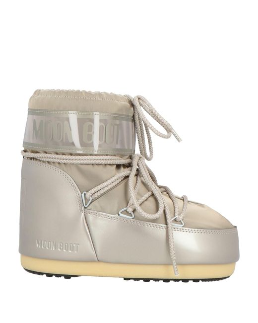 Moon Boot Natural Mb Icon Low Glance Ankle Boots Textile Fibers