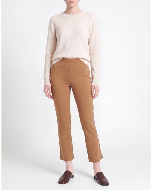 Liviana Conti Natural Camel Pants Viscose, Polyamide, Elastane