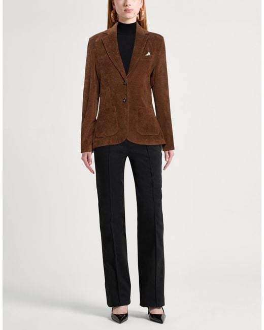 Circolo 1901 Brown Blazer Cotton, Polyester