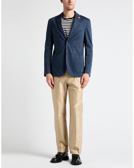 Lardini Blue Blazer Cotton, Elastane for men