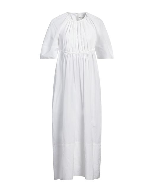 Jil Sander White Midi Dress