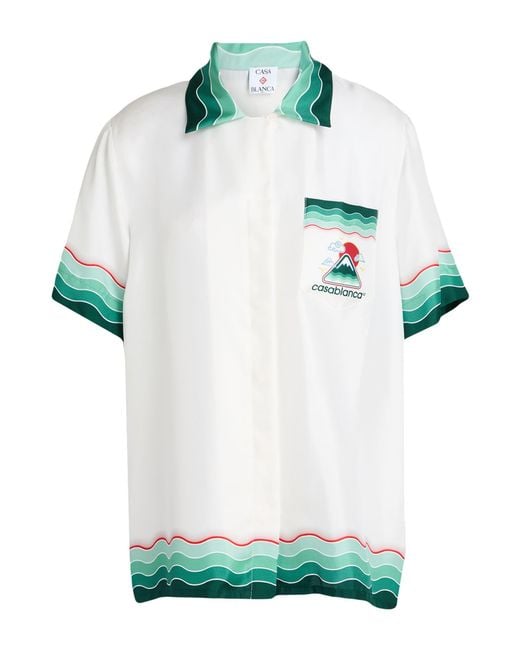 Casablanca Green Shirt Silk