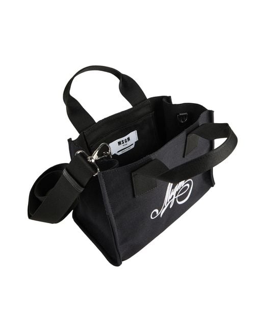 MSGM Black Handbag Cotton, Polyester