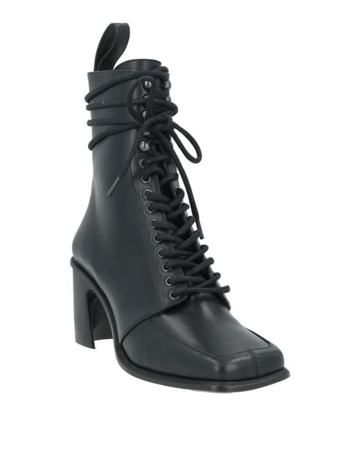 MARINE SERRE Black Ankle Boots Leather