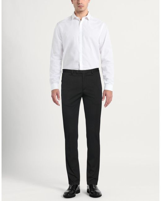 DIGEL Black Pants Viscose, Polyester, Elastane for men