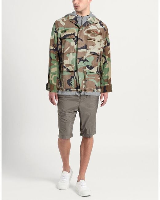 Saucony Green Military Jacket Cotton for men