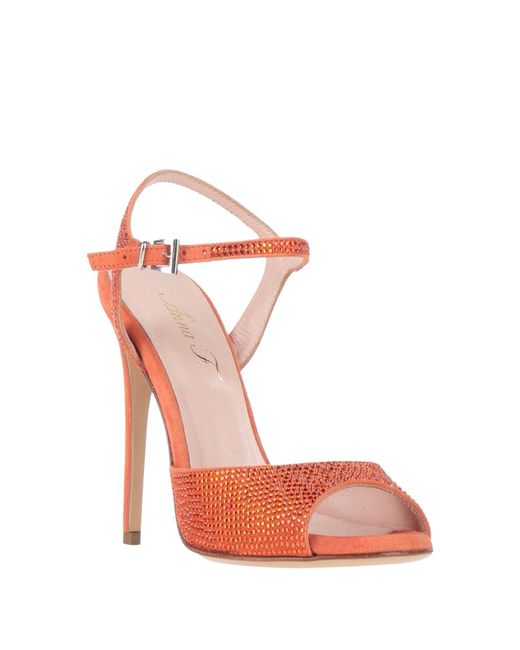 Anna F. Pink Sandals Leather
