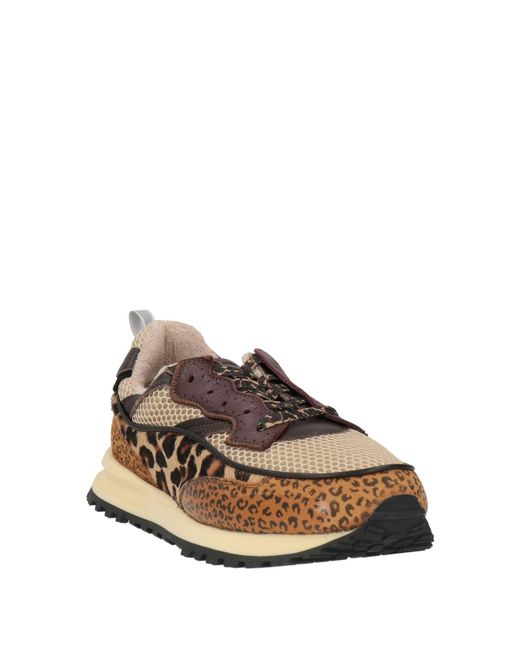 HIDNANDER Brown Sneakers Leather, Textile Fibers