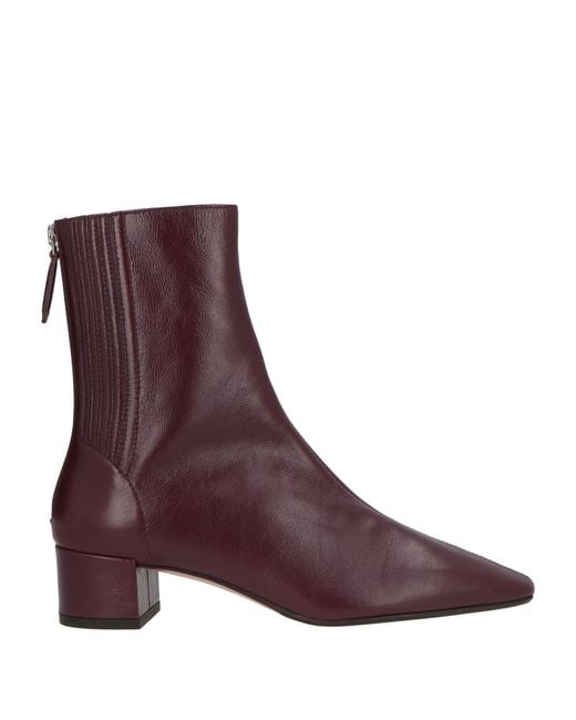 Aquazzura Purple Ankle Boots Leather