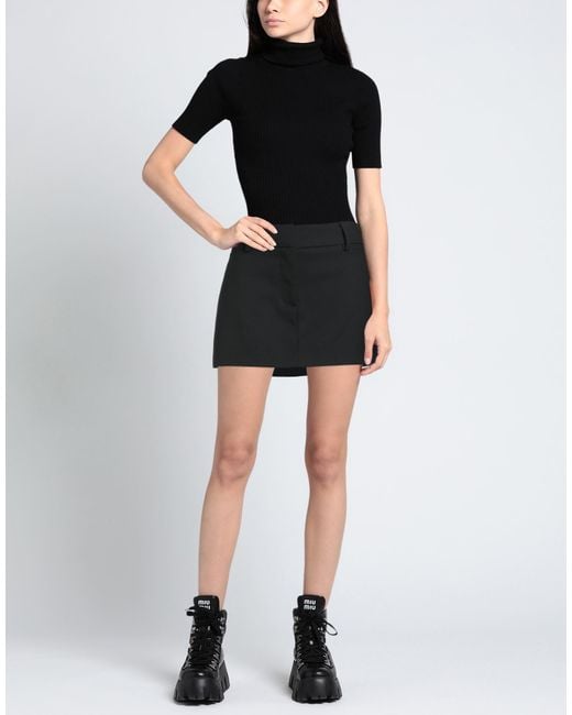 SOLOTRE Black Mini Skirt