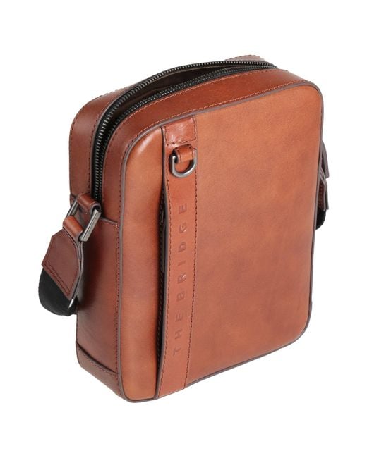 The Bridge Orange Cross-Body Bag Cowhide for men