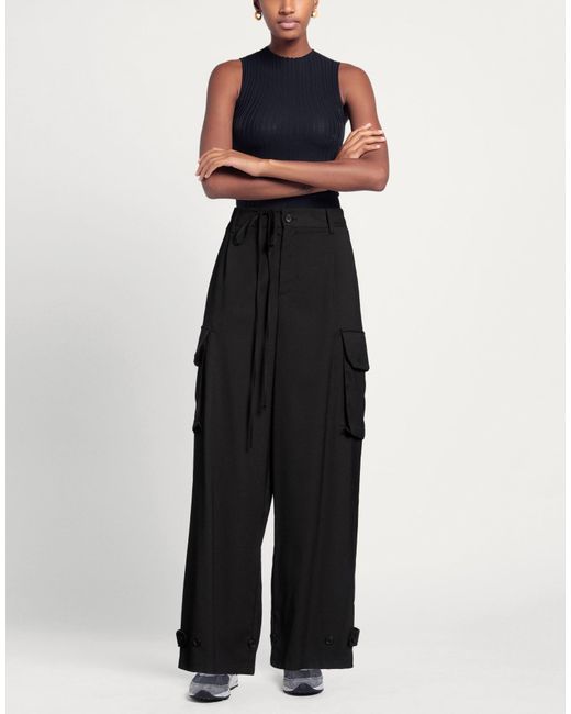 MEIMEIJ Black Pants Polyester, Viscose, Elastane