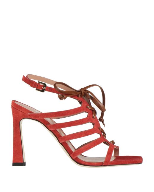 Pollini Red Sandals