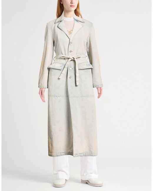 MM6 by Maison Margiela White Denim Outerwear Cotton