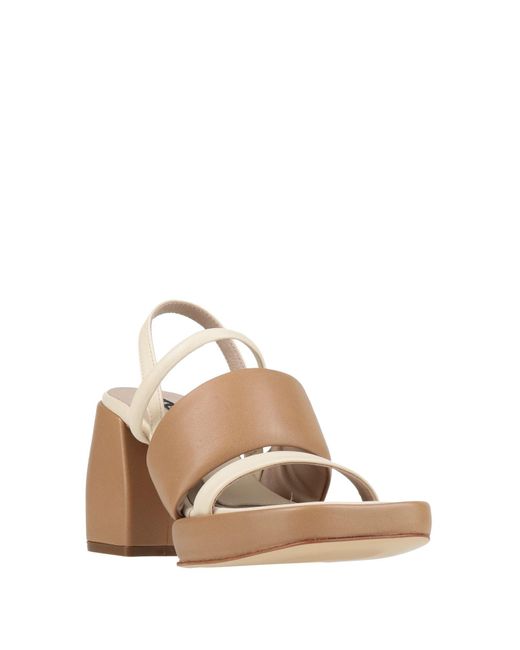 Malloni Natural Ivory Sandals Leather